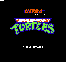 Teenage Mutant Ninja Turtles title screen for Famicom